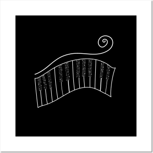 Piano keys Posters and Art